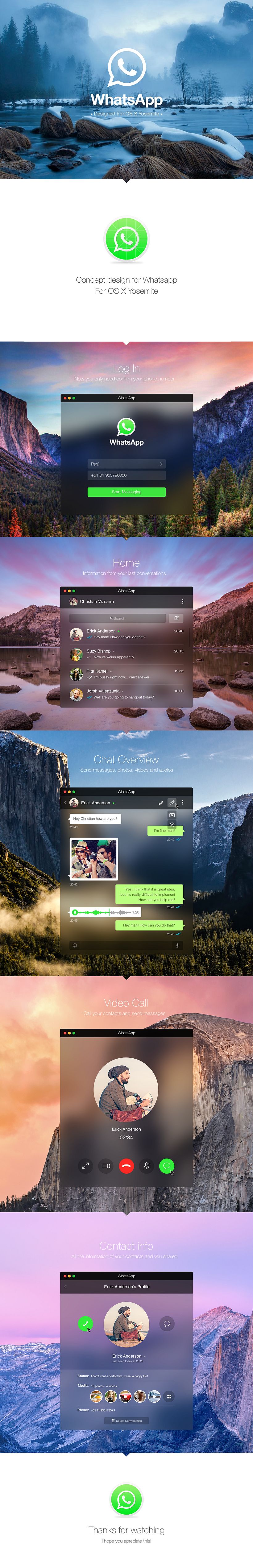 WhatsApp for OS X Yosemite - App design conceptNuevo proyecto -1
