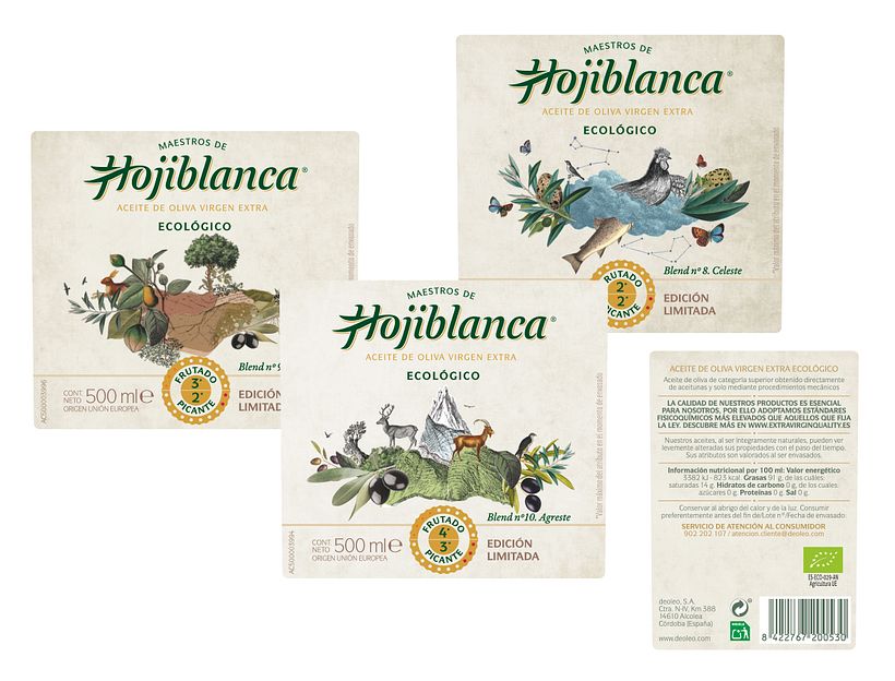 Etiquetas ecológicas de Hojiblanca