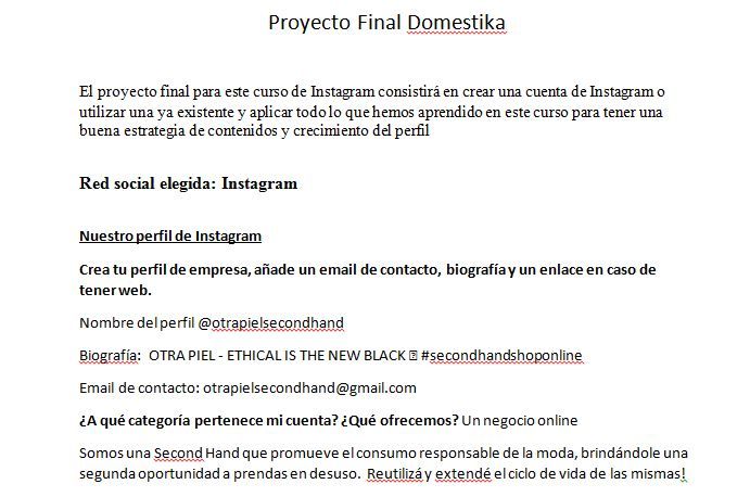 Mi Proyecto del curso: Introducción al marketing digital en Instagram -1