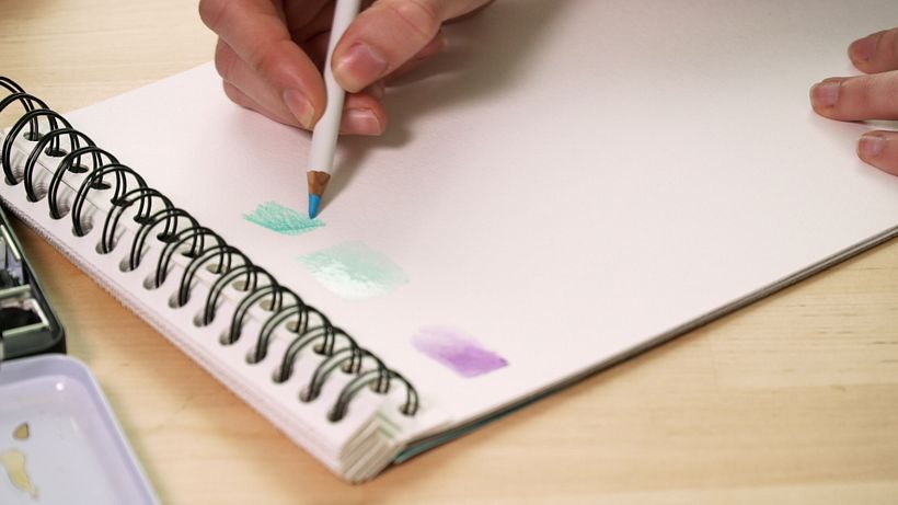 Tutorial acuarela: cómo pintar con pinceles y lápices acuarelables 11