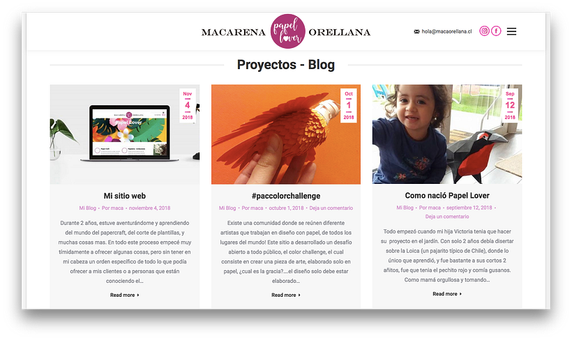 Sitio Web personal www.macaorellana.cl 2