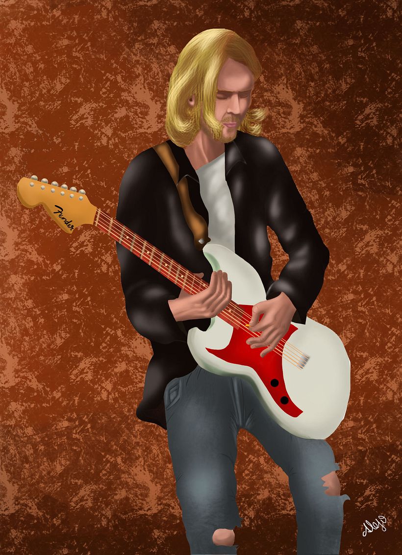 Mi Proyecto del curso: Pinceles y pixeles: Representacion grafica de Kurt Cabain 0