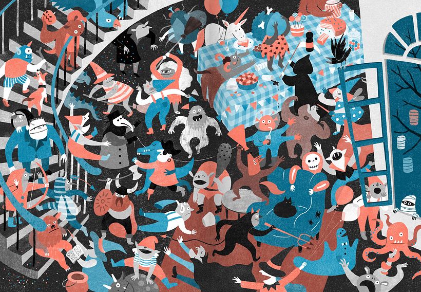 Un bal d'enfer - Illustration traditionnelle