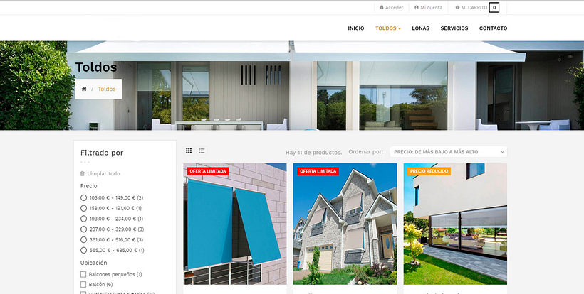 Diseño y maquetación tienda Online 2