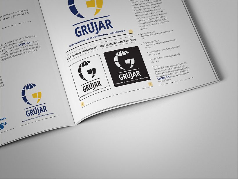 Interior detalle manual de identidad corporativa