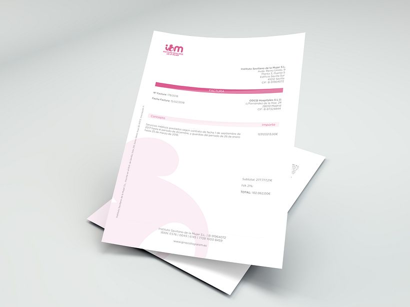 Factura diseñada para ISM