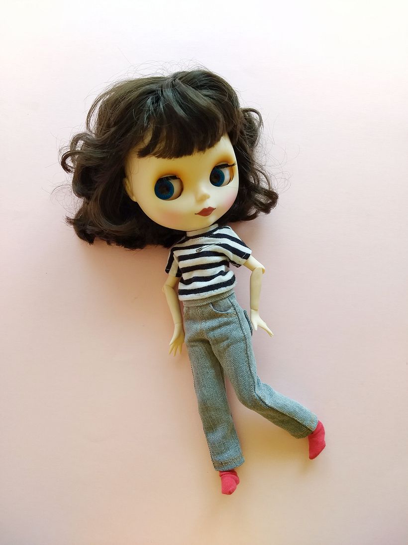 Aquí también usé una tela de un jean viejo! Aprovecha ese pedazo de tela que queda cuando haces un short con tus pantalones!
