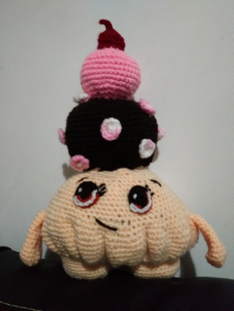 Señorita muffin: cabeza de helado.