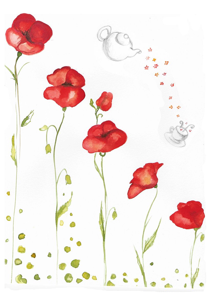 Camiseta amapolas 0