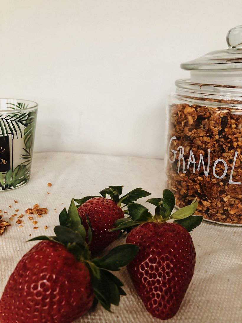 La granola en el frasco