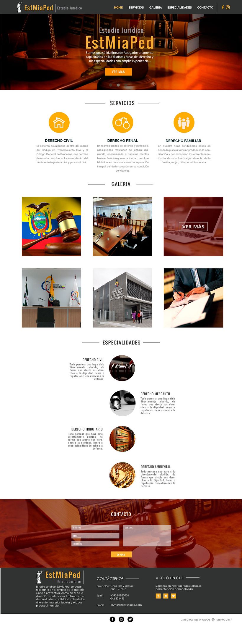 Página web Estudio Jurídico Estmiaped