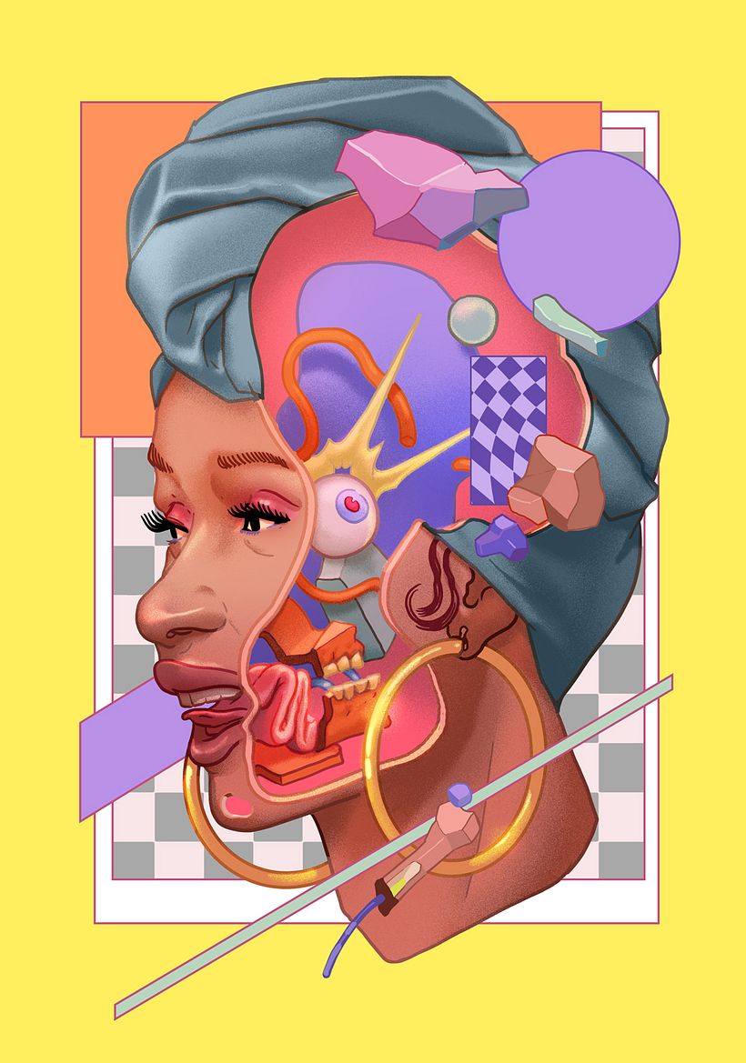 Layout, I just add some backgrounds and floating parts :) 