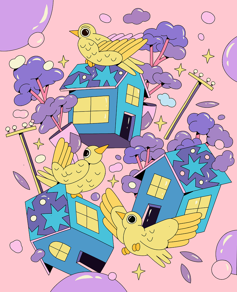 Vals: ilustración surrealista, obsesiones y Yayoi Kusama 9