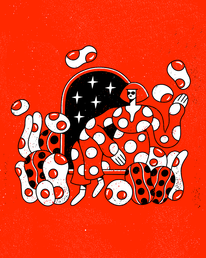 Vals: ilustración surrealista, obsesiones y Yayoi Kusama 12