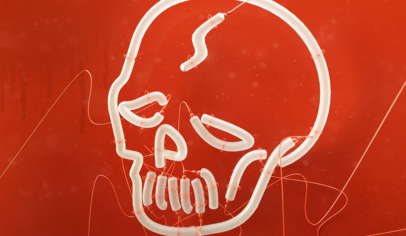 Calavera neón 3