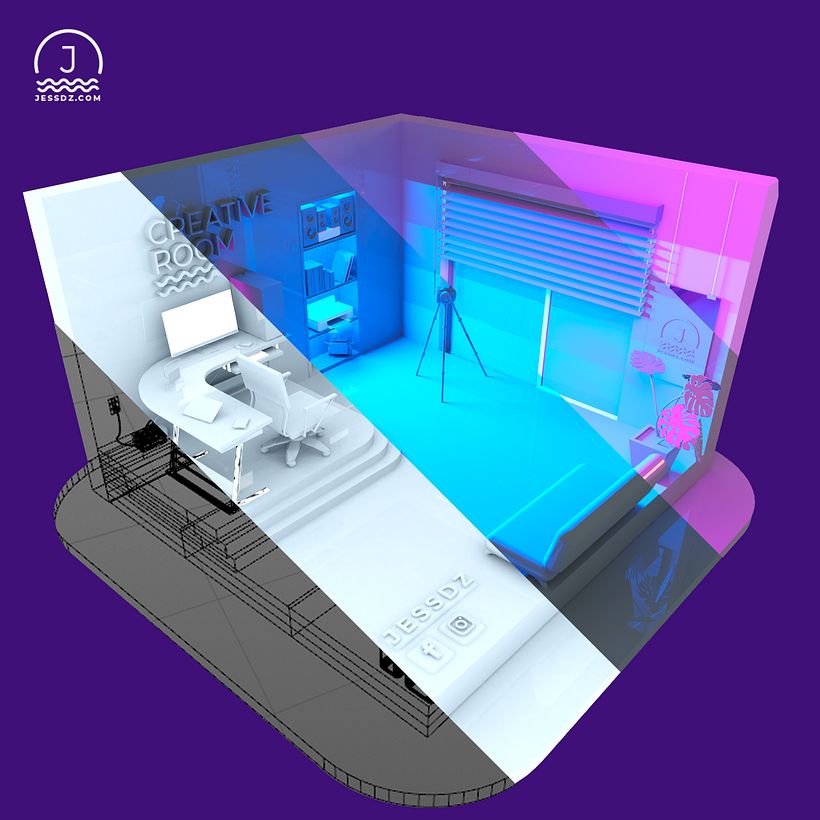 Creative Room - Modelado 3D 6