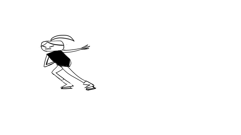 quería que mi personaje hiciera un pedacito de una rutina de Michelle Kwan 