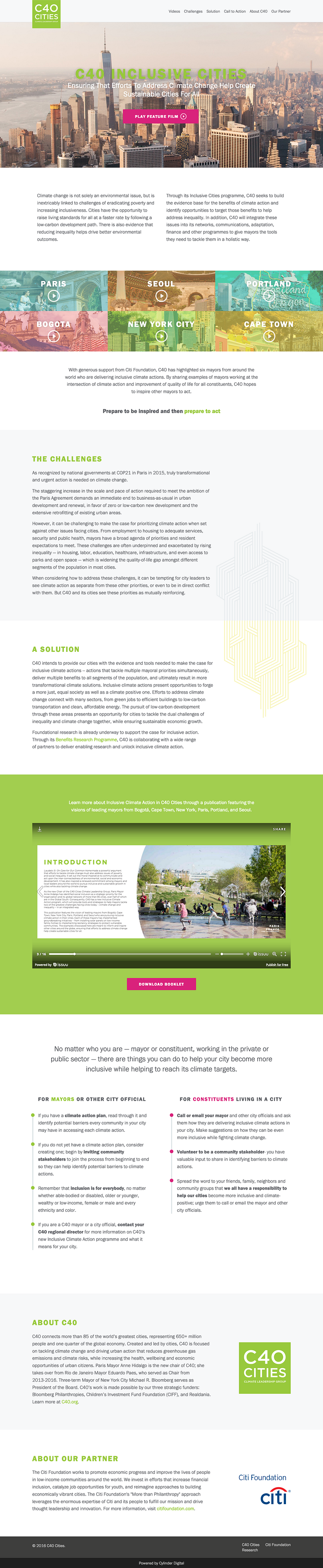Sitio web c40 Inclusive Cities 0