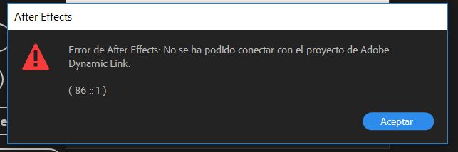 Error al importar videos en After Effects 1