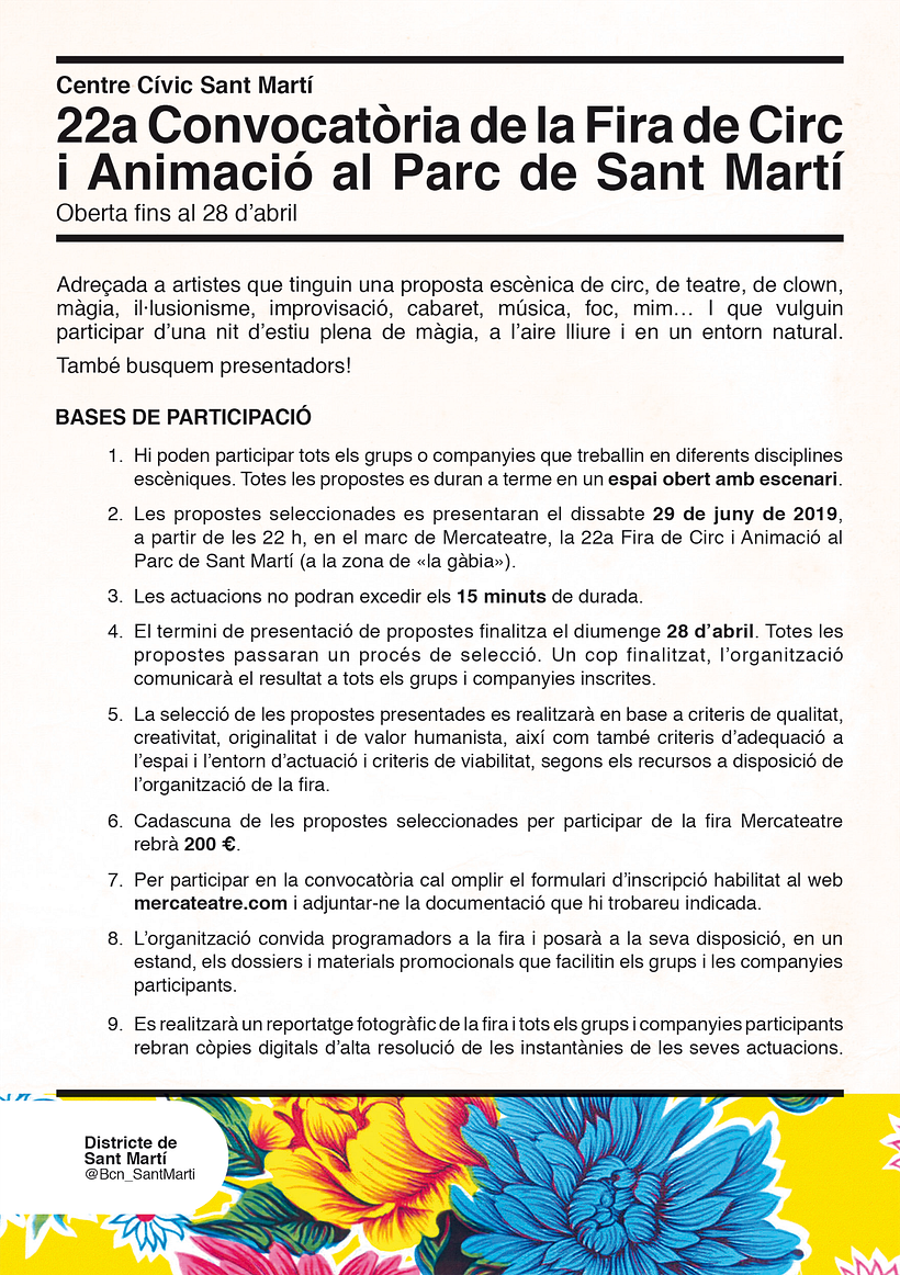 Convocatòria Mercateatre 2019 - Illustrazione tradizionale