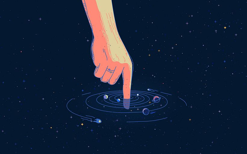El mar cósmico inunda la ilustración de Lena Vargas 3