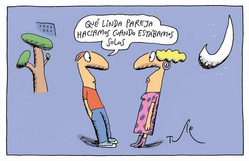 Una de las viñetas diarias de Tute en el diario La Nación.