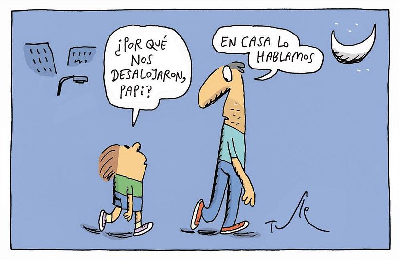 Otra de las viñetas diarias de Tute en el diario La Nación.