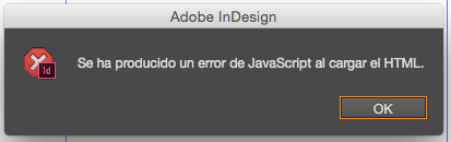 Error insertar html Indesign 1