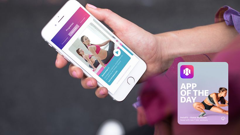 Instafit fue calificada como una de las mejores aplicaciones por la App Store 