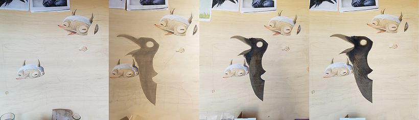 Aquarellagen voor de Raaf.