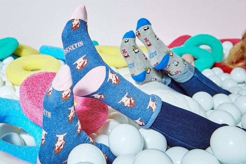 Los calcetines de Rawsox LTD que recibieron los asistentes