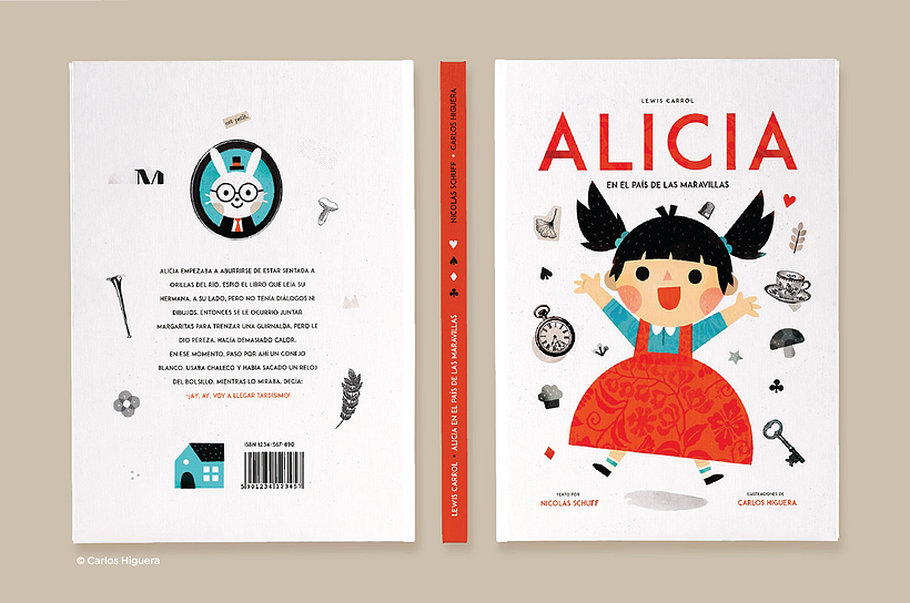 "Alicia en el país de las maravillas" ilustrado por Carlos Higuera