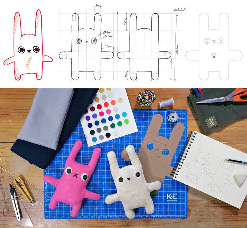 Patrón de costura para crear tu textile toy 2