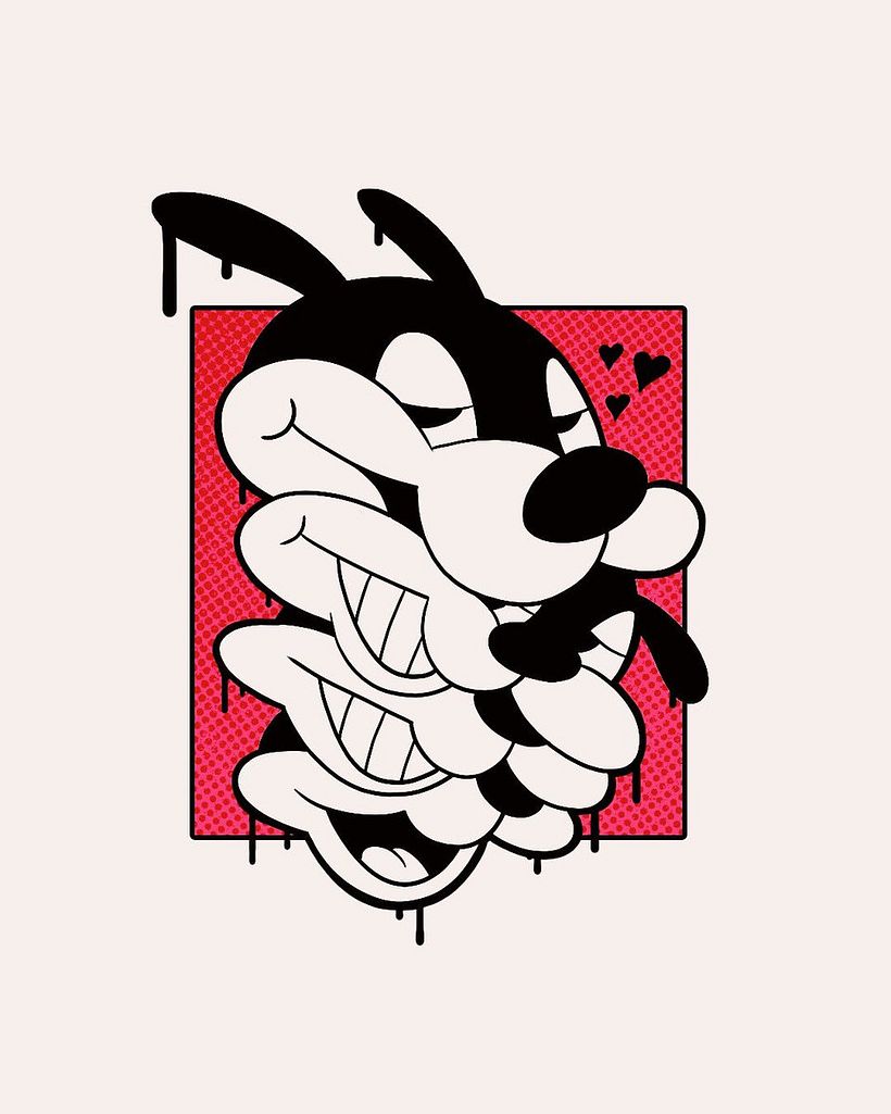 Conoce al creador que mezcla caricaturas de los 30 con arte abstracto 3