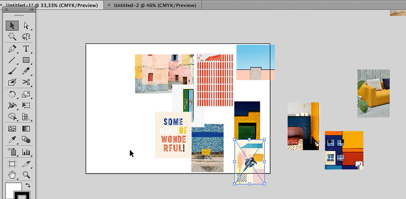 Selección de imágenes para el mood board en AI