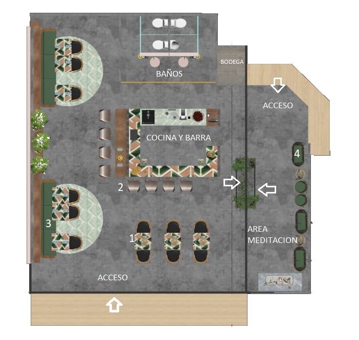 Mi Proyecto del curso: Diseño de interiores para restaurantes 4