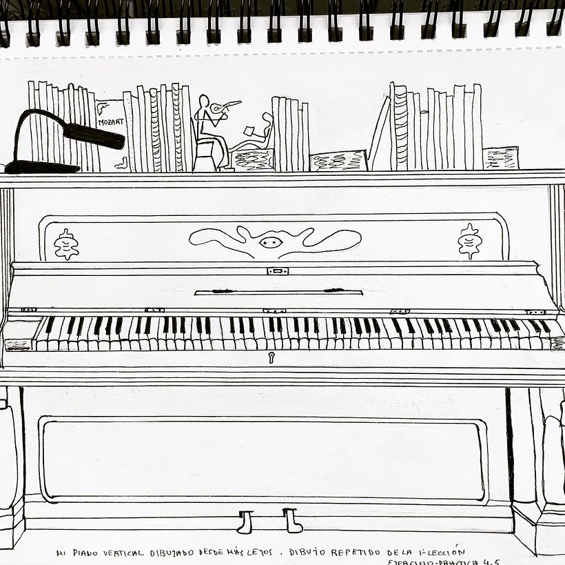 Mi piano vertical último dibujo del curso