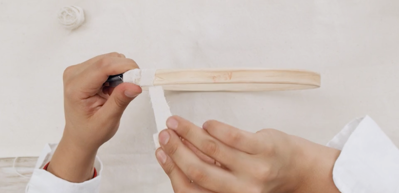 Tutorial craft: cómo preparar un bastidor para empezar a bordar 14