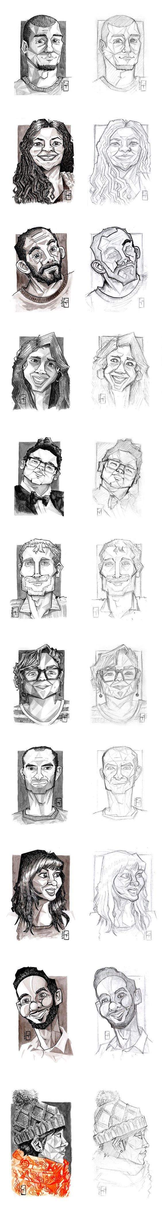 Retratos geométricos - Tinta -1