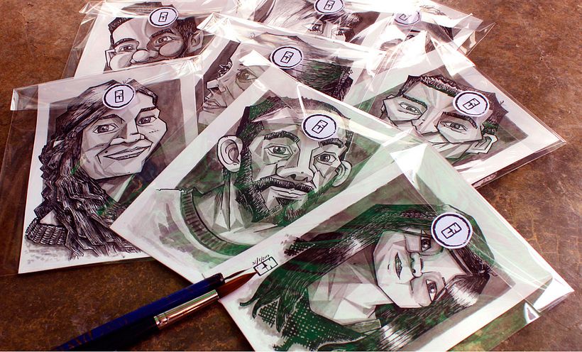 Retratos geométricos - Tinta 0