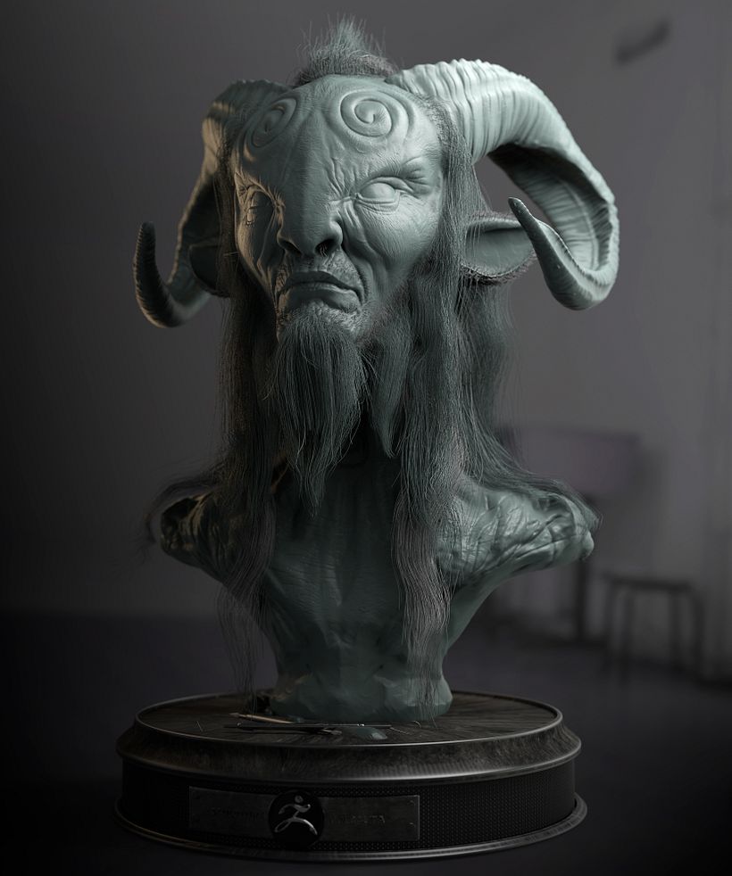 Escultura del Fauno-test fibermesh -1