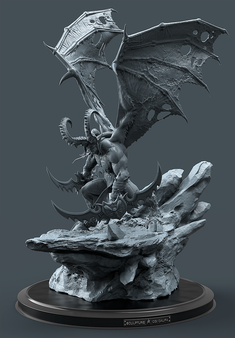 Escultura personaje Ilidan -1