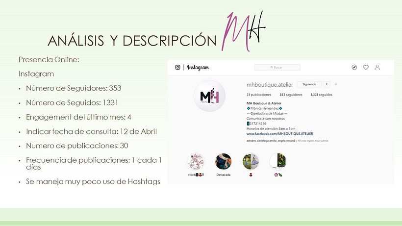 MH Boutique & Atelier Estrategia de comunicación para redes sociales 3