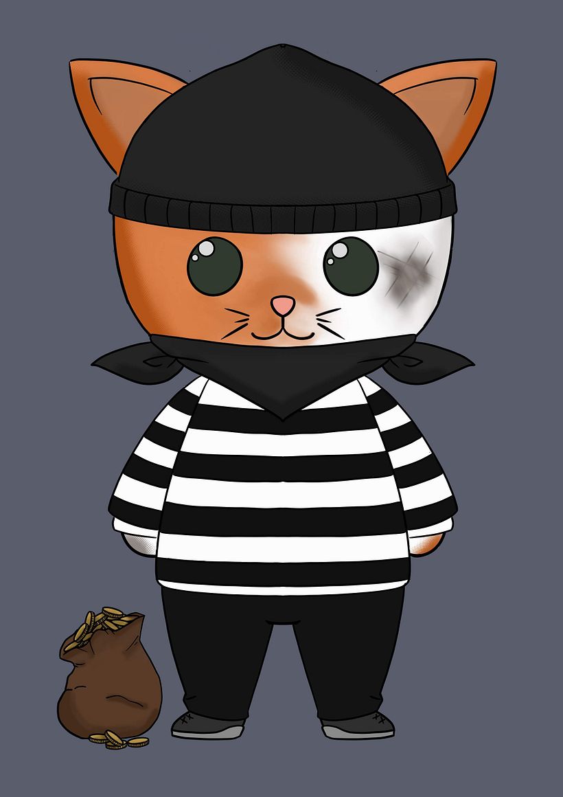 Mi otra versión del gato ladrón, pero de bancos (?