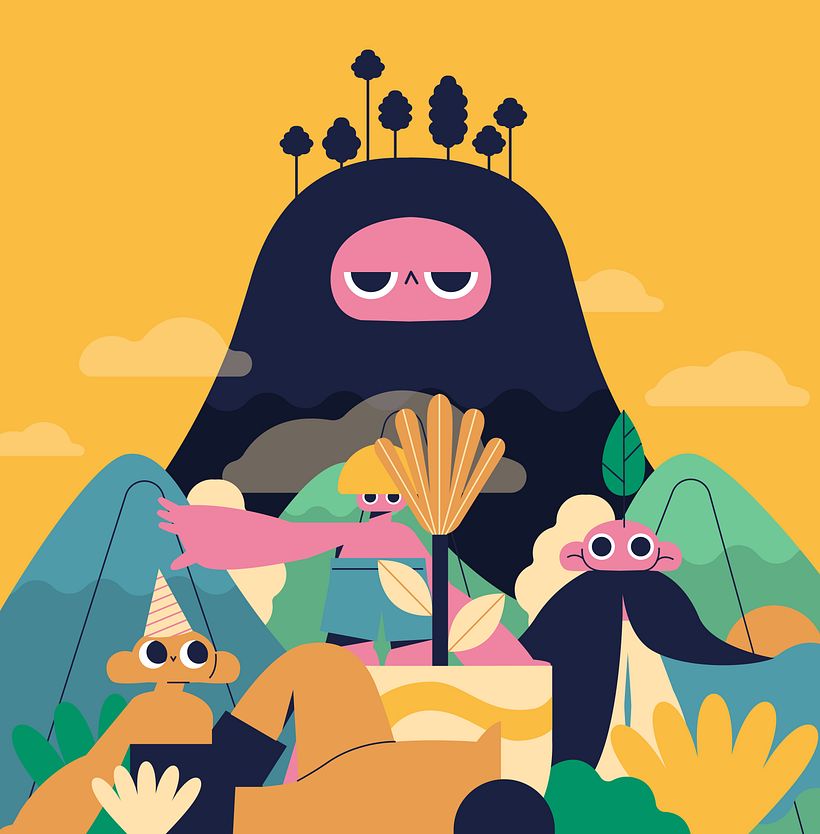 Ilustración final de Serge Rodas para Domestika