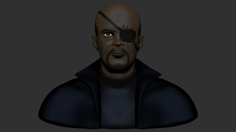 Nick Fury. Mi Proyecto del curso: Modelado de personajes en 3D 2