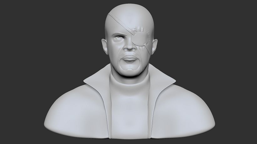 Nick Fury. Mi Proyecto del curso: Modelado de personajes en 3D 3