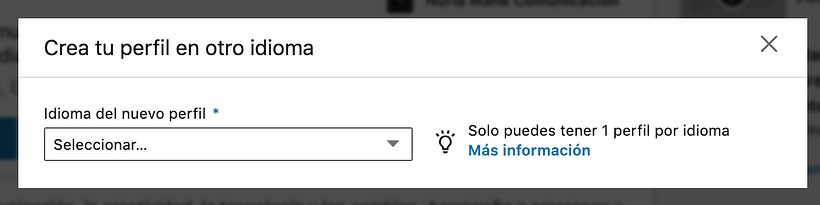 Añadir perfil en otro idioma en LinkedIn