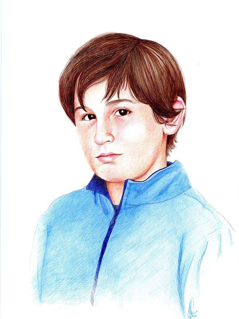 Retratos con boligrafo a color 2