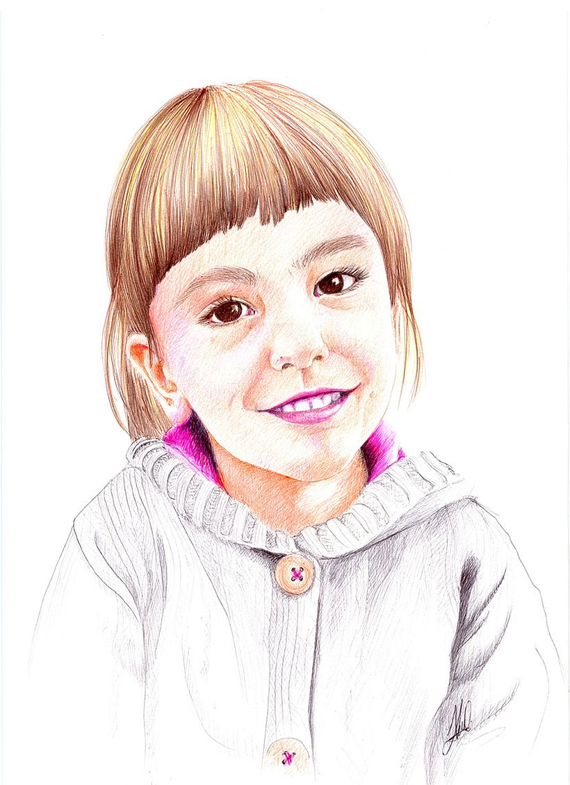 Retratos con boligrafo a color 4